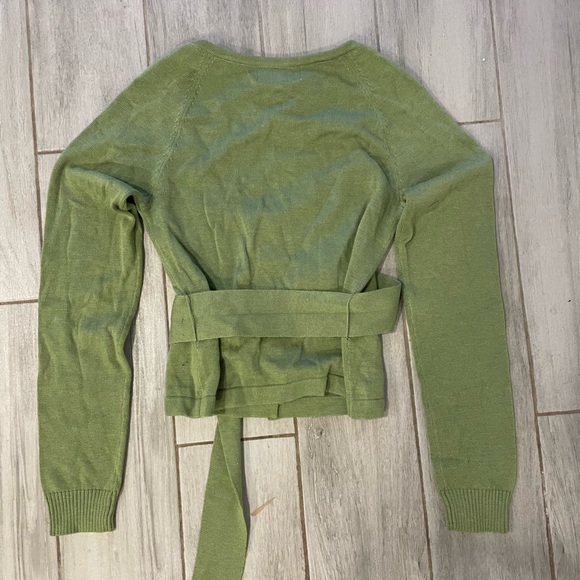 L’Academie Dex Belted Cardigan Green - Picture 4 of 4